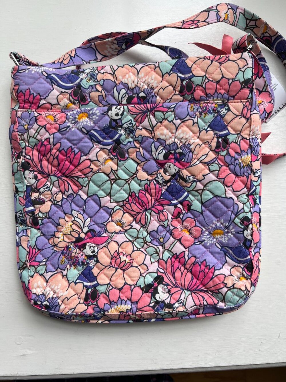 NWT Disney Vera Bradley "Minnie's Garden Party" Triple Zip Hipster - Picture 4 of 4
